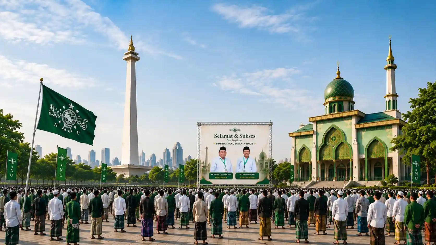 Kebersamaan pengurus dan warga PCNU Pengurus Cabang Kabupaten Serang